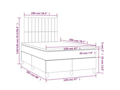  Box spring postel s matrací černá 120 x 200 cm samet