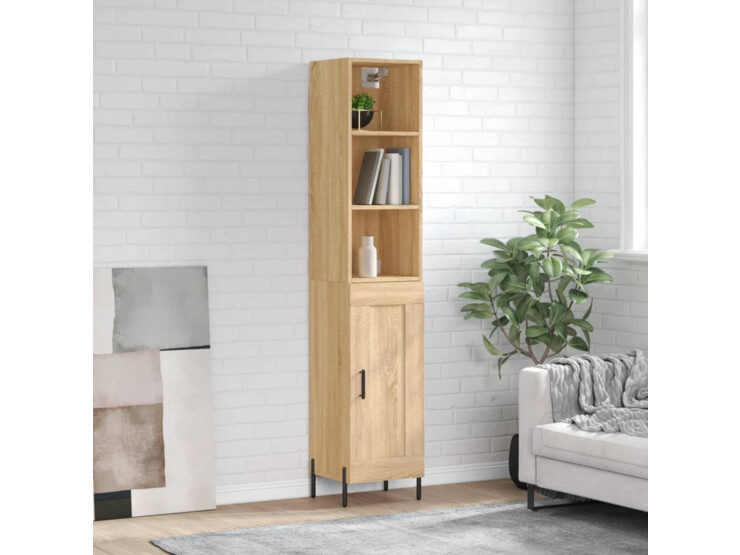  Skříň highboard dub sonoma 34,5 x 34 x 180 cm kompozitní dřevo