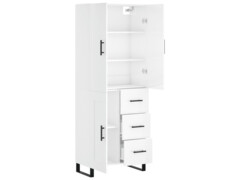  Skříň highboard lesklá bílá 69,5 x 34 x 180 cm kompozitní dřevo