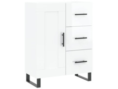  Skříň highboard lesklá bílá 69,5 x 34 x 180 cm kompozitní dřevo