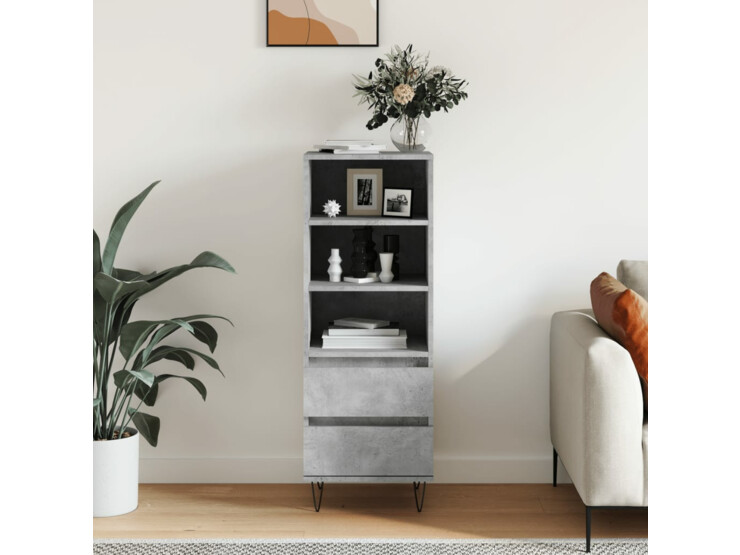  Skříň highboard betonově šedá 40 x 36 x 110 cm kompozitní dřevo