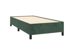  Box spring postel s matrací tmavě zelená 90x200 cm samet