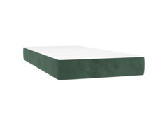  Box spring postel s matrací tmavě zelená 90x200 cm samet