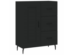  Skříň highboard černá 69,5 x 34 x 180 cm kompozitní dřevo