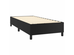  Box spring postel s matrací černá 90x200 cm umělá kůže