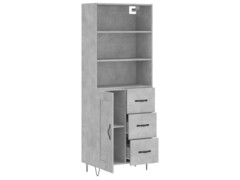  Skříň highboard betonově šedá 69,5x34x180 cm kompozitní dřevo