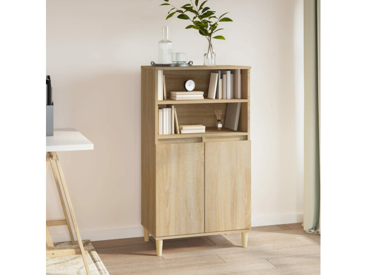  Skříň highboard dub sonoma 60 x 36 x 110 cm kompozitní dřevo