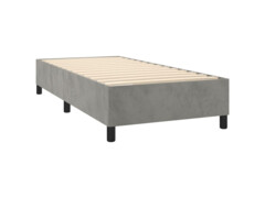  Box spring postel s matrací světle šedá 90x190 cm samet