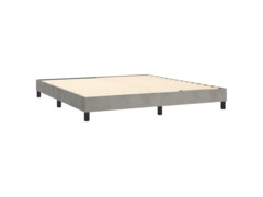  Box spring postel s matrací a LED světle šedá 180x200 cm samet