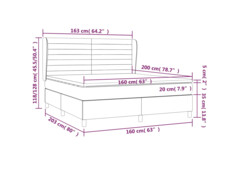  Box spring postel s matrací světle šedá 160x200 cm samet