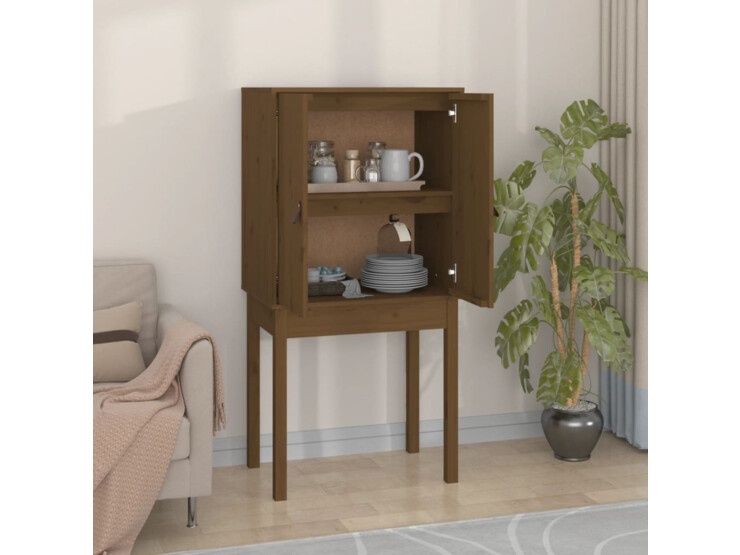  Skříň highboard medově hnědá 60x40x120 cm masivní borovice