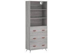  Skříň highboard šedá sonoma 69,5 x 34 x 180 cm kompozitní dřevo