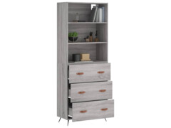  Skříň highboard šedá sonoma 69,5 x 34 x 180 cm kompozitní dřevo