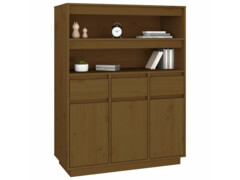  Skříň highboard medově hnědá 89x40x116,5 cm masivní borovice