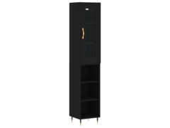  Skříň highboard černá 34,5 x 34 x 180 cm kompozitní dřevo