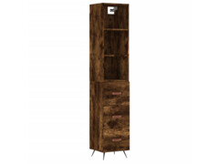  Skříň highboard kouřový dub 34,5 x 34 x 180 cm kompozitní dřevo