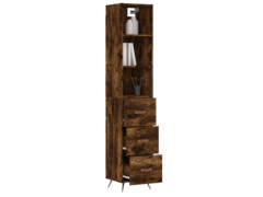  Skříň highboard kouřový dub 34,5 x 34 x 180 cm kompozitní dřevo