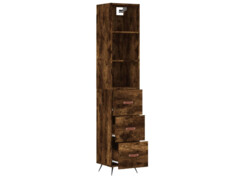  Skříň highboard kouřový dub 34,5 x 34 x 180 cm kompozitní dřevo