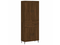  Skříň highboard hnědý dub 69,5 x 34 x 180 cm kompozitní dřevo