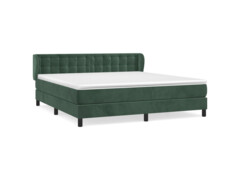  Box spring postel s matrací tmavě zelená 200x200 cm samet