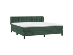  Box spring postel s matrací tmavě zelená 200x200 cm samet