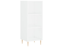  Skříň highboard bílá s vysokým leskem 34,5x32,5x180 cm kompozit