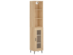  Skříň highboard dub sonoma 34,5 x 34 x 180 cm kompozitní dřevo