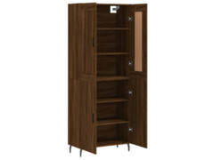  Skříň highboard hnědý dub 69,5 x 34 x 180 cm kompozitní dřevo