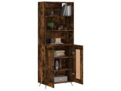  Skříň highboard kouřový dub 69,5 x 34 x 180 cm kompozitní dřevo