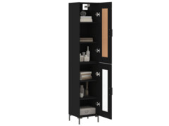  Skříň highboard černá 34,5 x 34 x 180 cm kompozitní dřevo