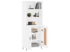  Skříň highboard bílá 69,5 x 34 x 180 cm kompozitní dřevo