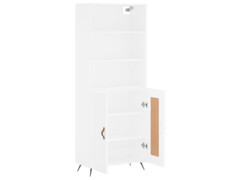  Skříň highboard bílá 69,5 x 34 x 180 cm kompozitní dřevo