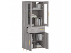  Skříň highboard šedá sonoma 69,5 x 34 x 180 cm kompozitní dřevo