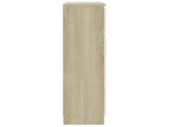  Příborník bílý a dub sonoma 60 x 35 x 98,5 cm kompozitní dřevo