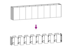  Zahradní vyvýšený záhon 360 x 40 x 80 cm cortenová ocel